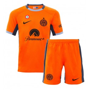 Inter Milan kläder Barn 2023-24 Tredje Tröja Kortärmad (+ korta byxor)